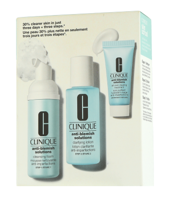 Clinique Anti-Blemish Solutions Set mit Cleansing Foam, Lotion & Treatment