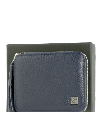 Erbe Solingen Maniküre-Etui aus Leder mit Reißverschluss und Anhänger in Marineblau (5-teilig)