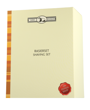 Golddachs Rasier-Sets Rasierset Chrom mit Seifenschale, Dachshaar-Pinsel & Fusion Rasierer (4-teilig)