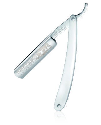 Golddachs Rasiermesser Griffschale Kunstoff weiß