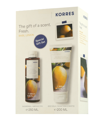 Korres Basil Lemon Set mit Body Cleanser & Body Milk