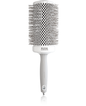 Olivia Garden Expert Blowout Speed gewellte Borsten 65 weiß & grau