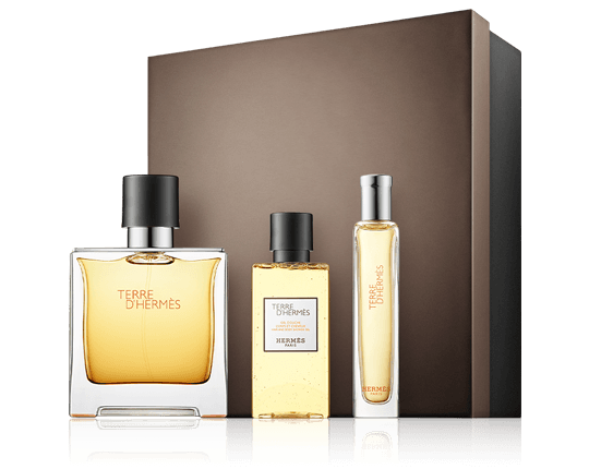 Hermès Terre d'Hermès Set mit Mini Parfum & Hair and Body Shower Gel