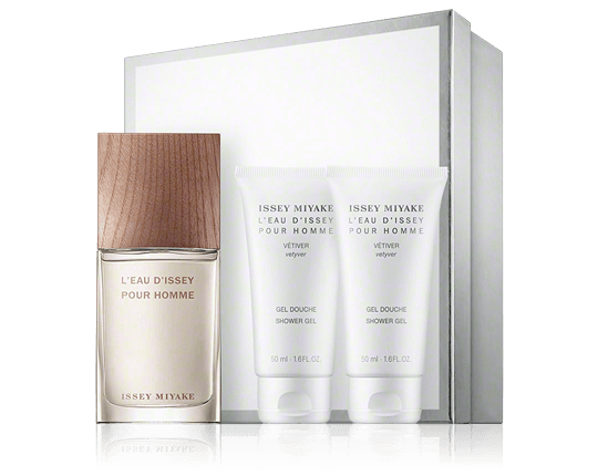 Issey Miyake L'Eau d'Issey pour Homme 50 ml EdT Set mit Vétiver EdT Spray & Shower Gel