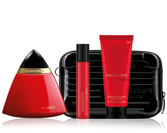 MAUBOUSSIN In Red 100 ml EdP Prestige Set mit Body Lotion
