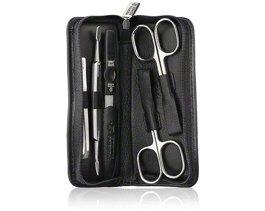 Pfeilring Manicure-Sets Manicure-Etui, Nappaleder, schwarz (5-teilig)