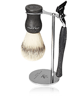 Acca Kappa Men's Grooming Shaving Set Natural Style Black