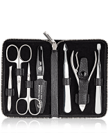 Erbe Solingen Maniküre-Etui Travel aus echtem Leder mit Reißverschluss Manicureset 7-teilig