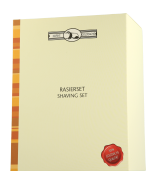 Golddachs Rasier-Sets Rasierset Olivenholz/Edelstahl mit Rasiermesser & Dachshaar-Pinsel Rasier‑Set 3-teilig