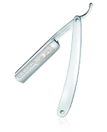 Golddachs Rasiermesser Griffschale Kunstoff weiß Rasierer