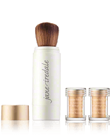 Jane Iredale Powder-Me SPF Refillable Brush + 2 Refills Golden Puder 1 Stück + 2x2,5 g