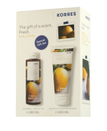 Korres Basil Lemon Set mit Body Cleanser & Body Milk Duschgel