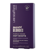 Lee Stafford Bleach Blondes Purple Toning Hot Shots Haarkur 4 x 15 ml