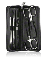 Pfeilring Manicure-Sets Manicure-Etui, Nappaleder, schwarz Manicureset 5-teilig