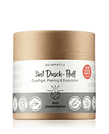 puremetics 3in1 Dusch-Fluff Anti Unreinheiten - Duschgel Bodylotion & Peeling in Einem Körperpeeling 250 g