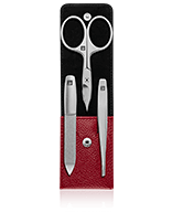 Zwilling Twinox Maniküre-Set im Leder-Etui Rot Manicureset 3-teilig