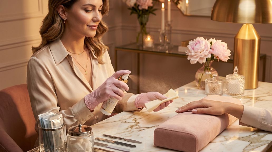 Wie oft sollte eine Nagelmodellage-Station im Studio gereinigt und desinfiziert werden?