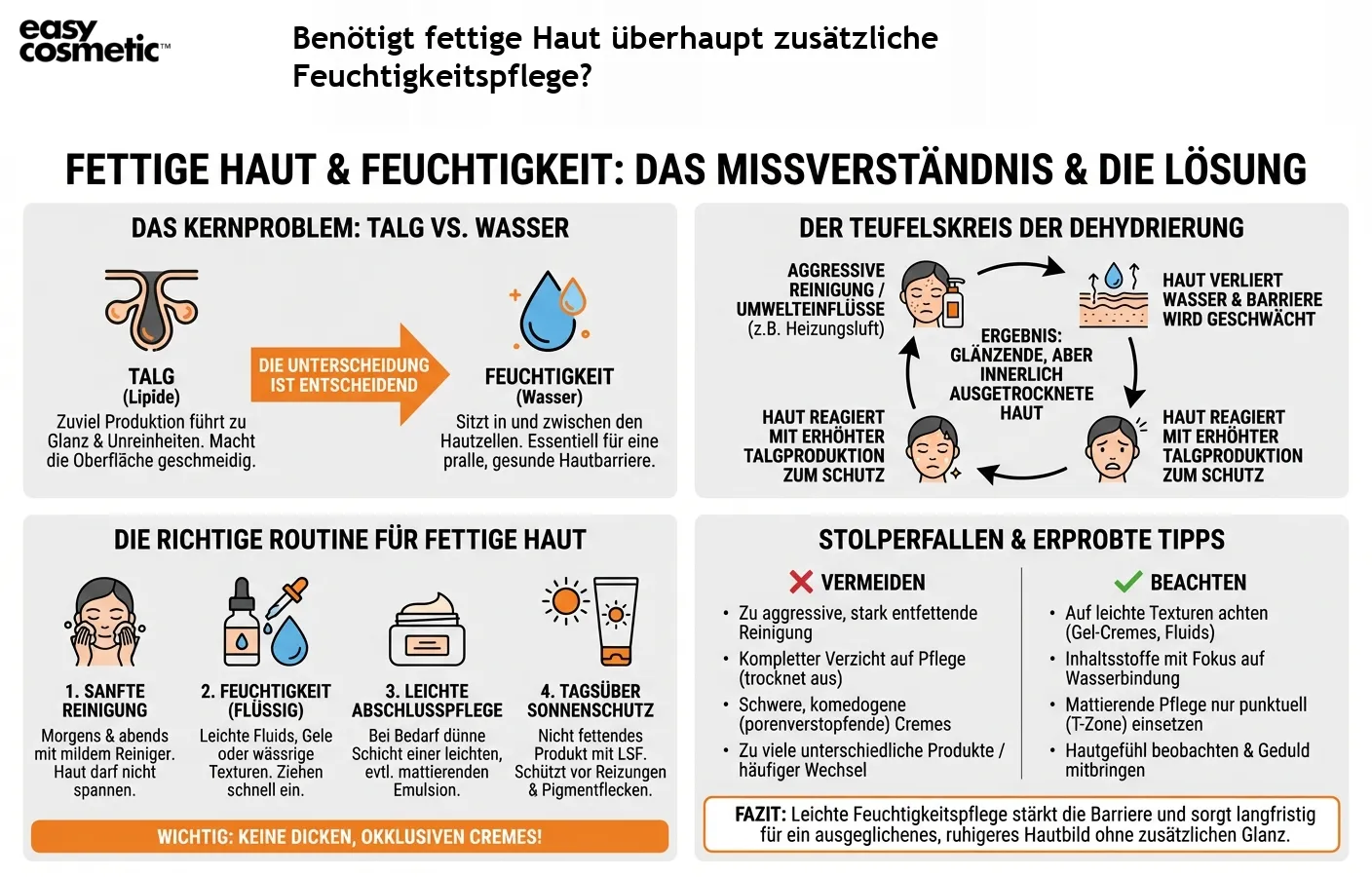 Benötigt fettige Haut überhaupt zusätzliche Feuchtigkeitspflege?