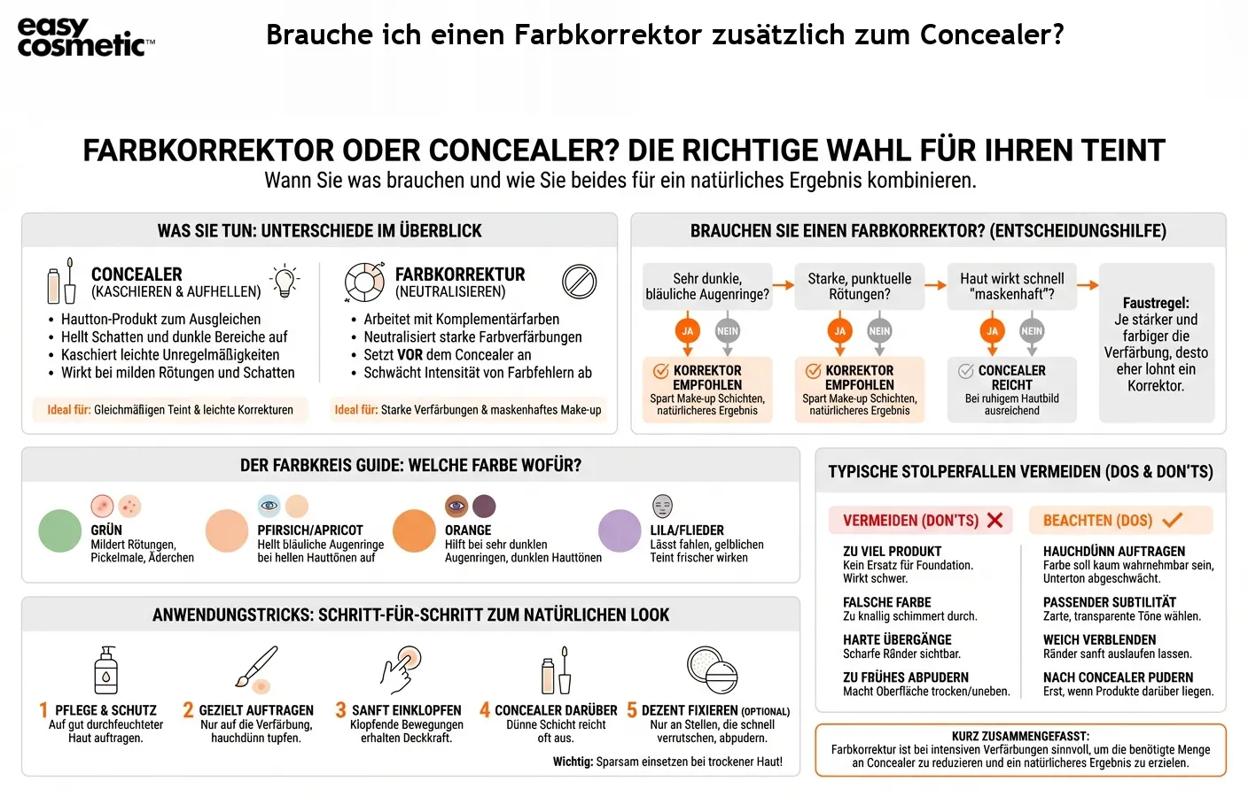 Brauche ich einen Farbkorrektor zusätzlich zum Concealer?