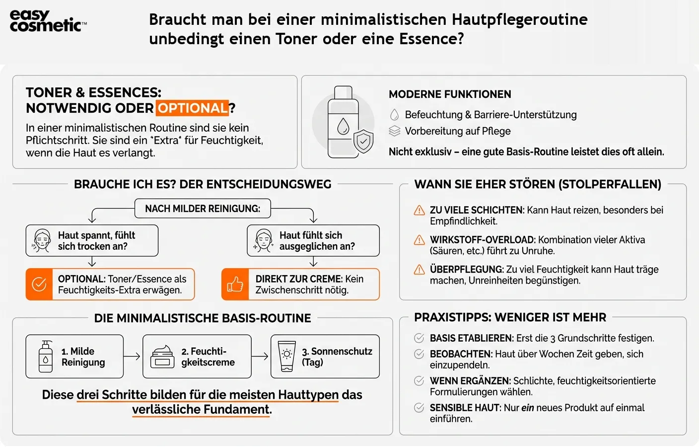 Braucht man bei einer minimalistischen Hautpflegeroutine unbedingt einen Toner oder eine Essence?