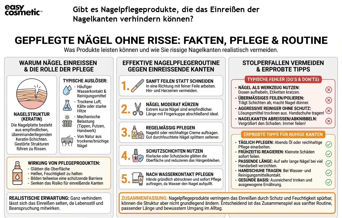 Gibt es Nagelpflegeprodukte, die das Einreißen der Nagelkanten verhindern können?