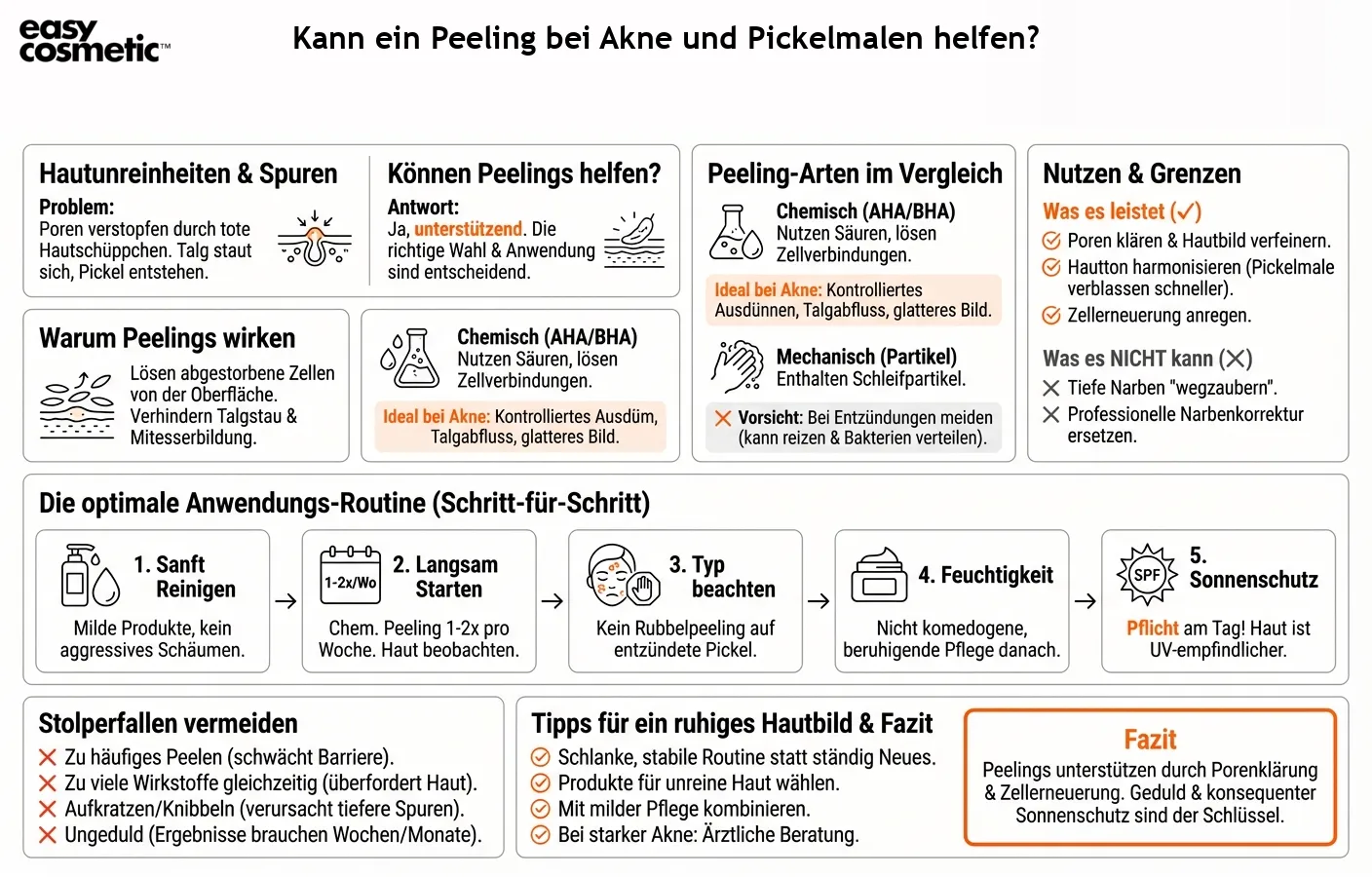 Kann ein Peeling bei Akne und Pickelmalen helfen?