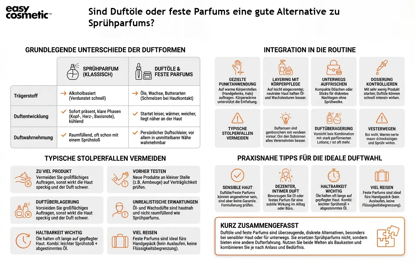 Sind Duftöle oder feste Parfums eine gute Alternative zu Sprühparfums?