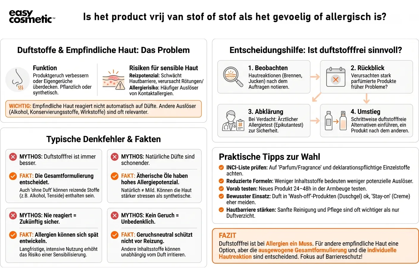 Sind Duftstoff-freie Produkte immer besser für empfindliche oder allergische Haut?