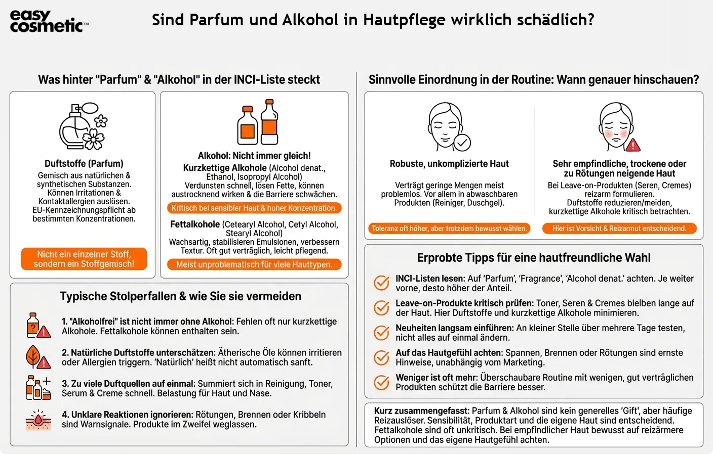 Sind Parfum und Alkohol in Hautpflege wirklich schädlich?
