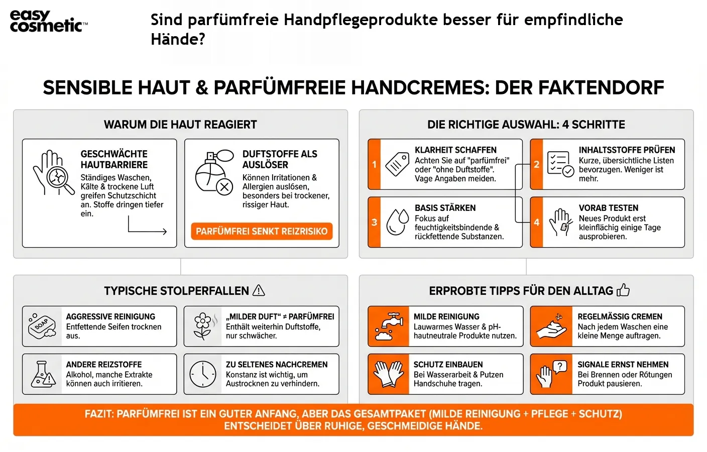 Sind parfümfreie Handpflegeprodukte besser für empfindliche Hände?