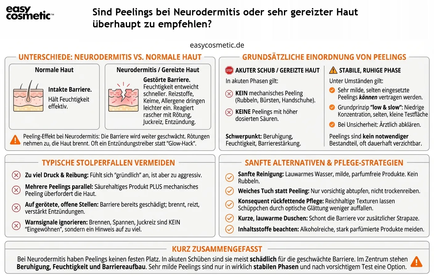Sind Peelings bei Neurodermitis oder sehr gereizter Haut überhaupt zu empfehlen?
