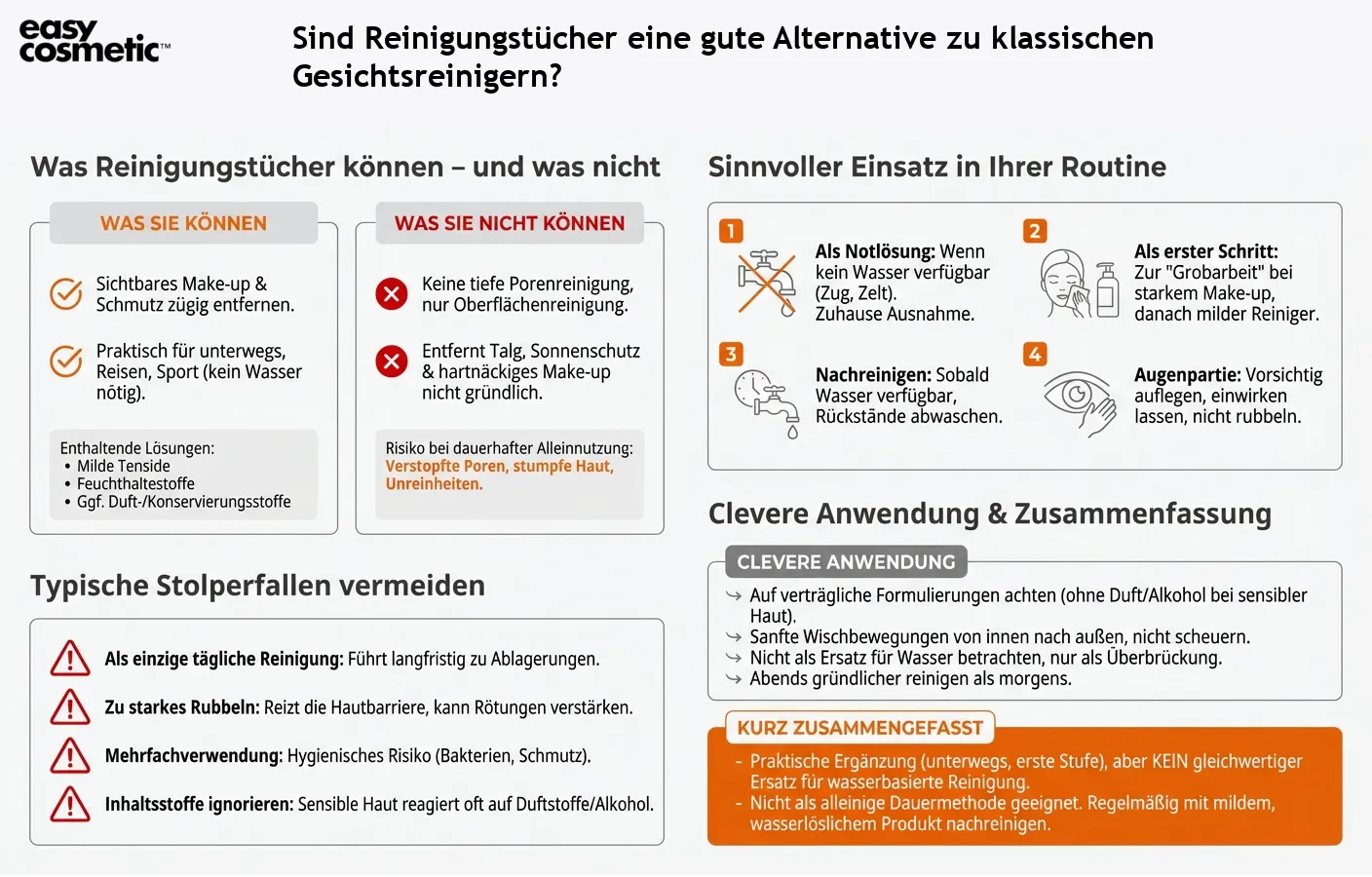 Sind Reinigungstücher eine gute Alternative zu klassischen Gesichtsreinigern?