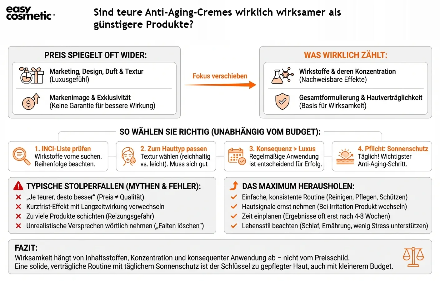 Sind teure Anti-Aging-Cremes wirklich wirksamer als günstigere Produkte?