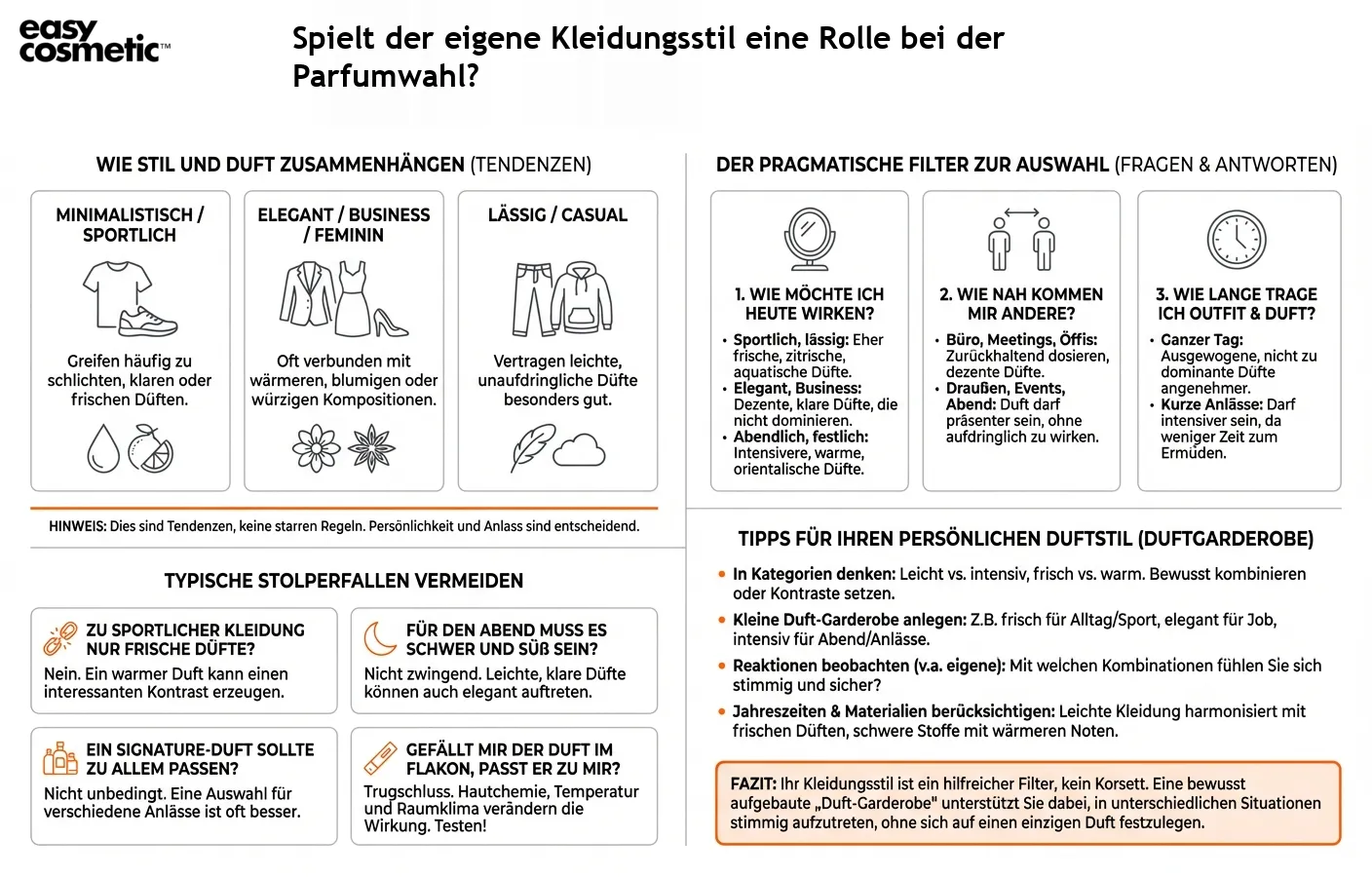 Spielt der eigene Kleidungsstil eine Rolle bei der Parfumwahl?