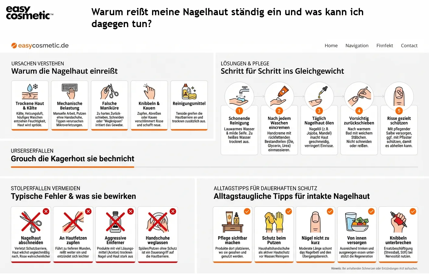 Warum reißt meine Nagelhaut ständig ein und was kann ich dagegen tun?