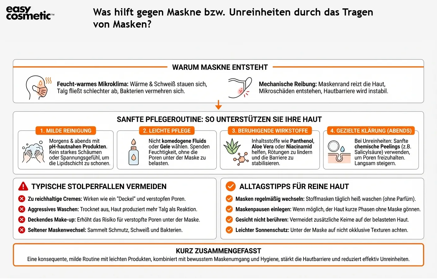 Was hilft gegen Maskne bzw. Unreinheiten durch das Tragen von Masken?
