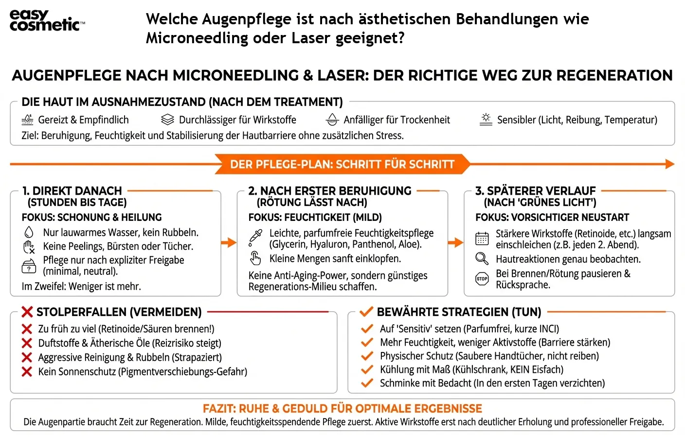 Welche Augenpflege ist nach ästhetischen Behandlungen wie Microneedling oder Laser geeignet?
