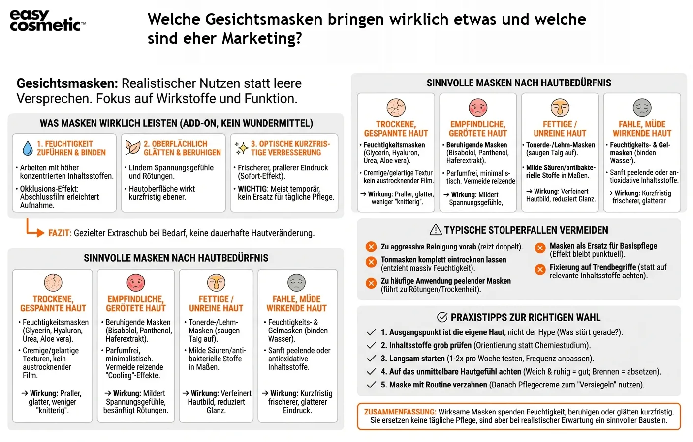 Welche Gesichtsmasken bringen wirklich etwas und welche sind eher Marketing?