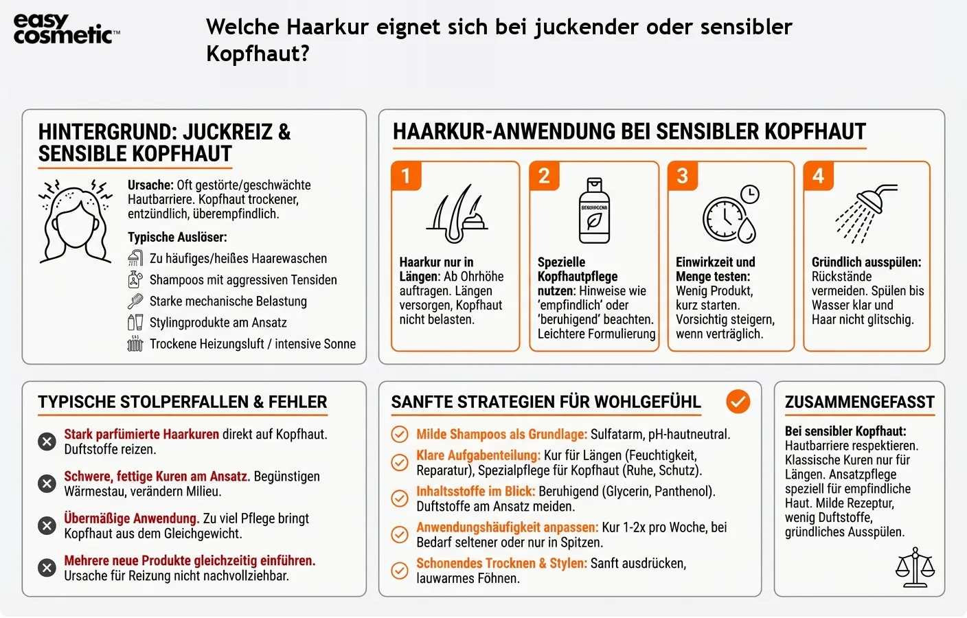 Welche Haarkur eignet sich bei juckender oder sensibler Kopfhaut?