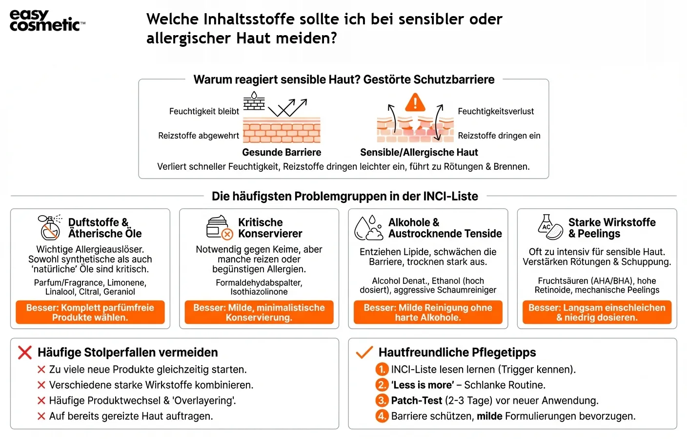 Welche Inhaltsstoffe sollte ich bei sensibler oder allergischer Haut meiden?