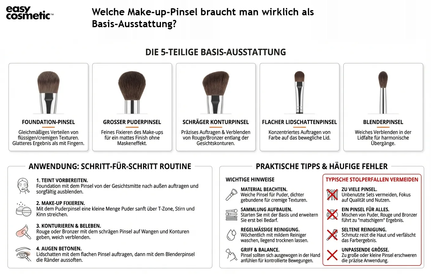 Welche Make-up-Pinsel braucht man wirklich als Basis-Ausstattung?