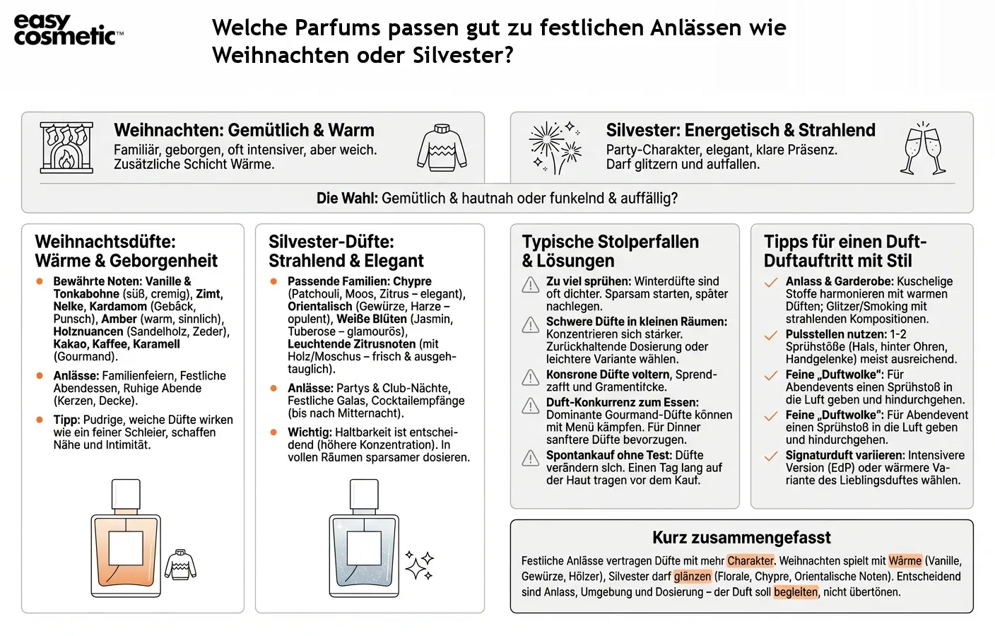 Welche Parfums passen gut zu festlichen Anlässen wie Weihnachten oder Silvester?
