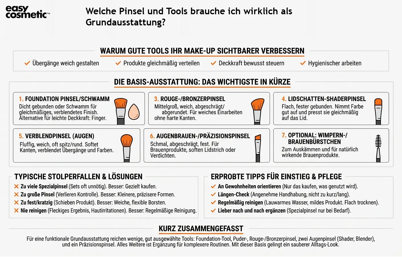 Welche Pinsel und Tools brauche ich wirklich als Grundausstattung?