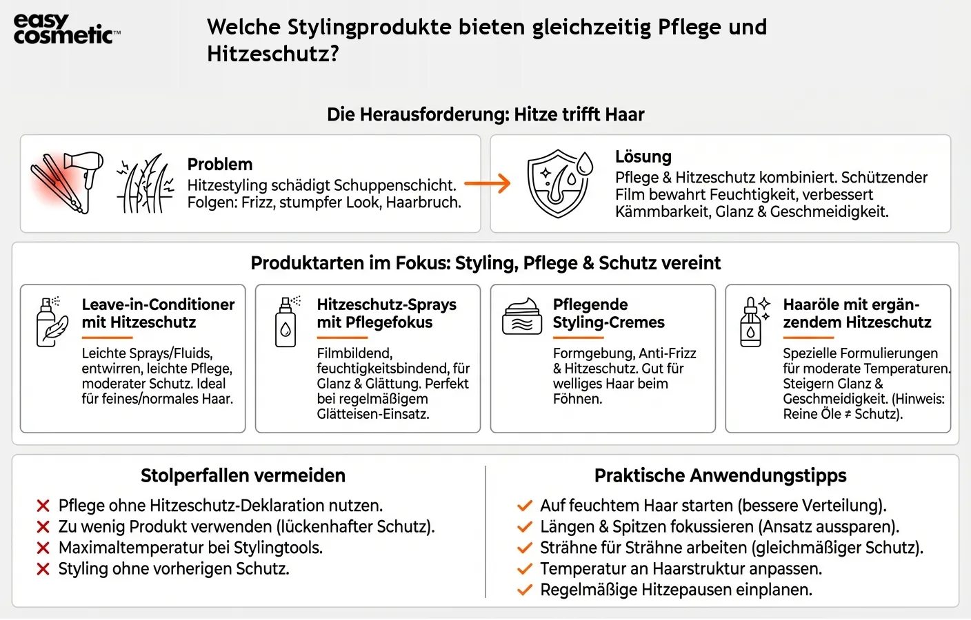 Welche Stylingprodukte bieten gleichzeitig Pflege und Hitzeschutz?