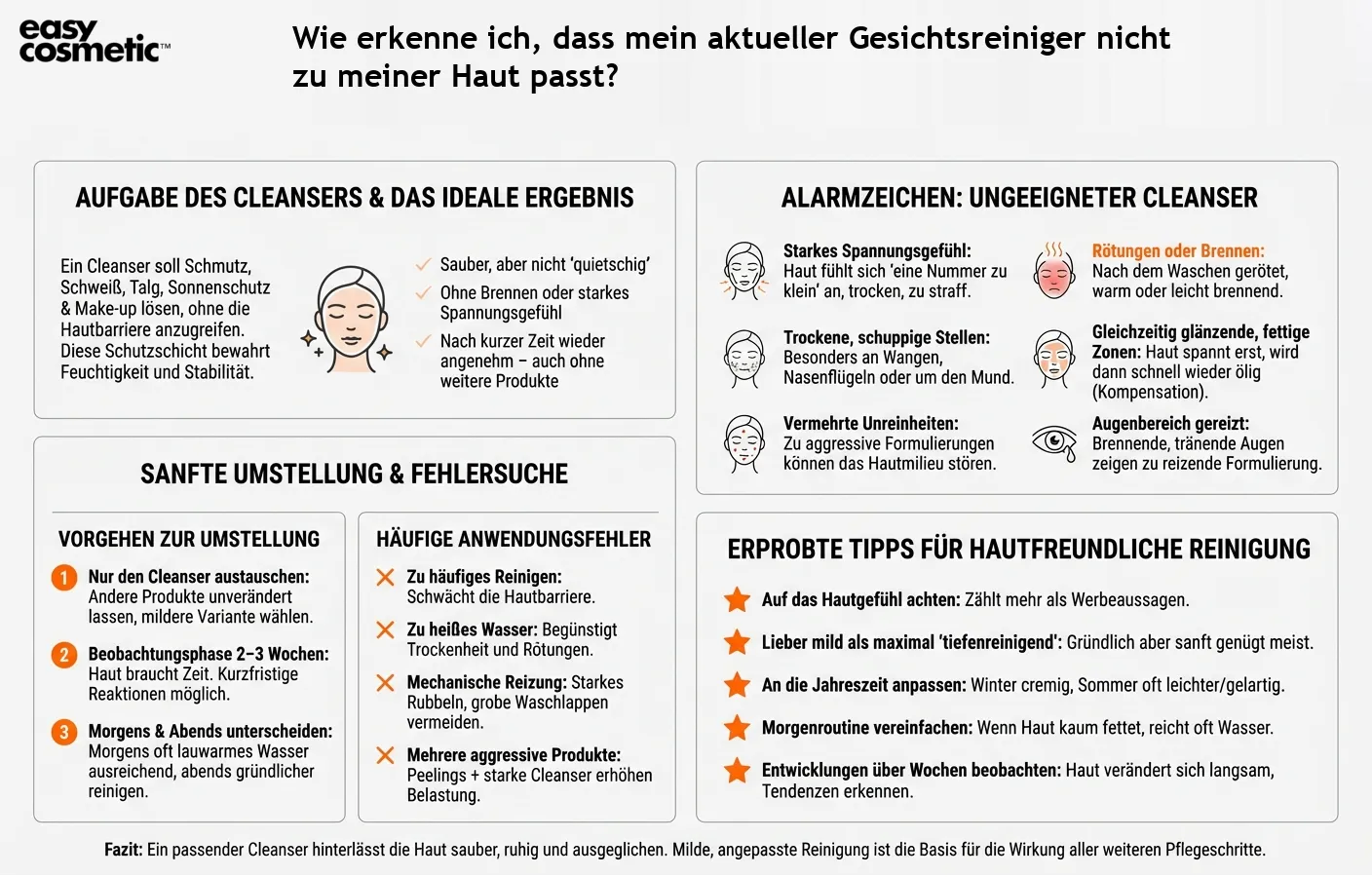 Wie erkenne ich, dass mein aktueller Gesichtsreiniger nicht zu meiner Haut passt?