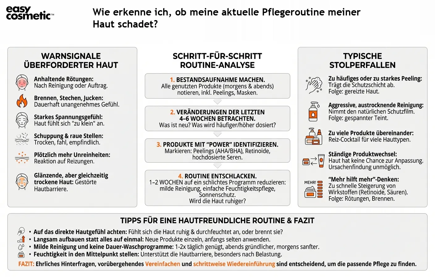 Wie erkenne ich, ob meine aktuelle Pflegeroutine meiner Haut schadet?