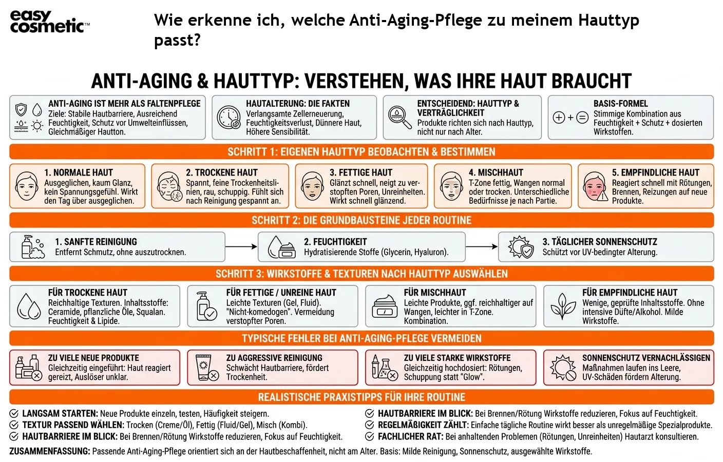 Wie erkenne ich, welche Anti-Aging-Pflege zu meinem Hauttyp passt?