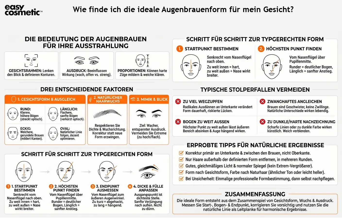 Wie finde ich die ideale Augenbrauenform für mein Gesicht?