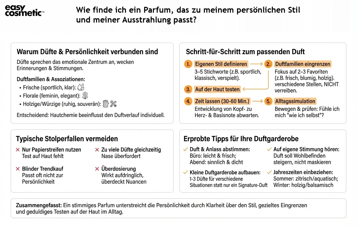 Wie finde ich ein Parfum, das zu meinem persönlichen Stil und meiner Ausstrahlung passt?