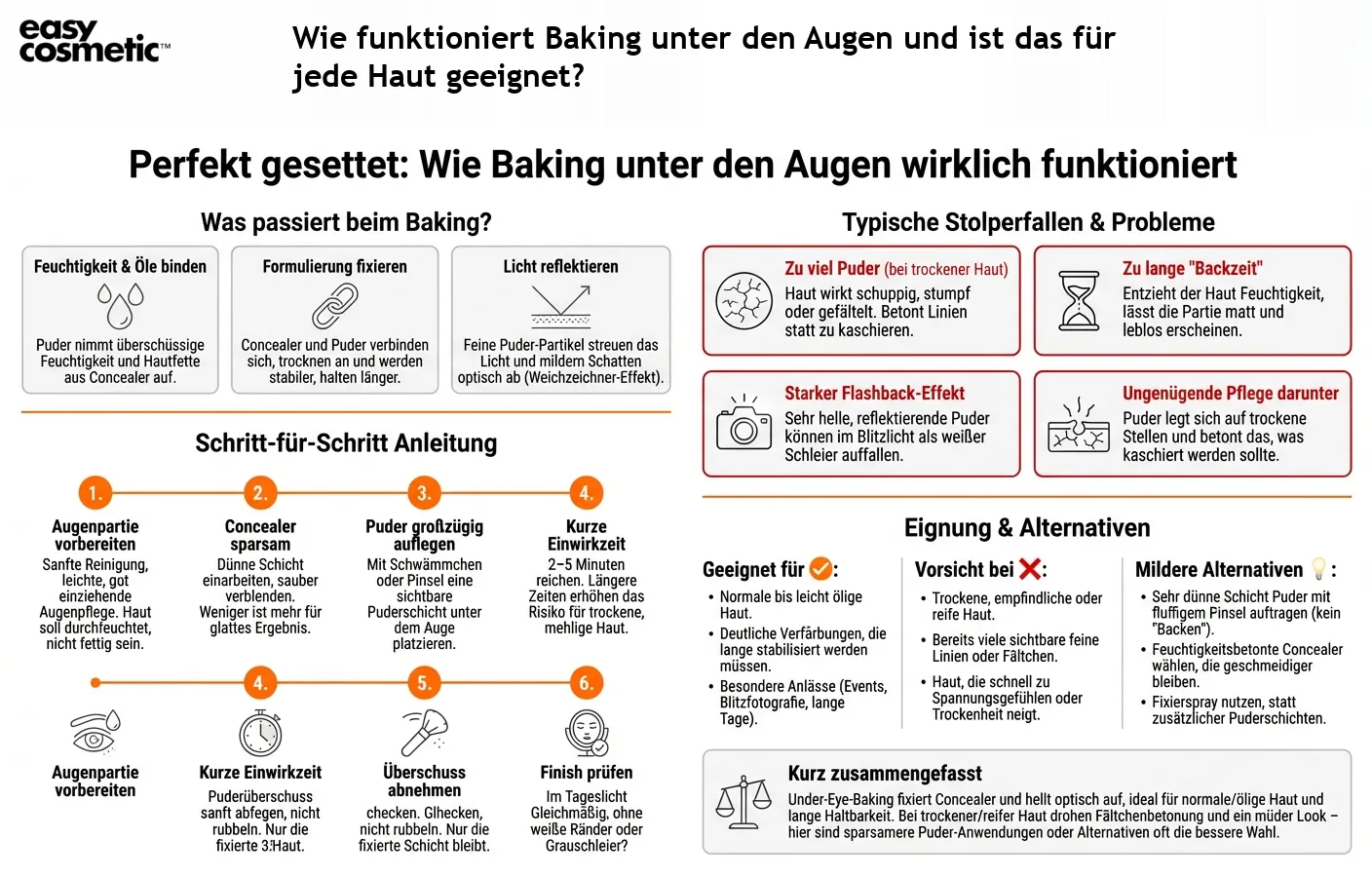 Wie funktioniert Baking unter den Augen und ist das für jede Haut geeignet?